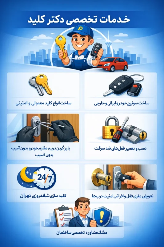 خدمات کلید سازی تهران